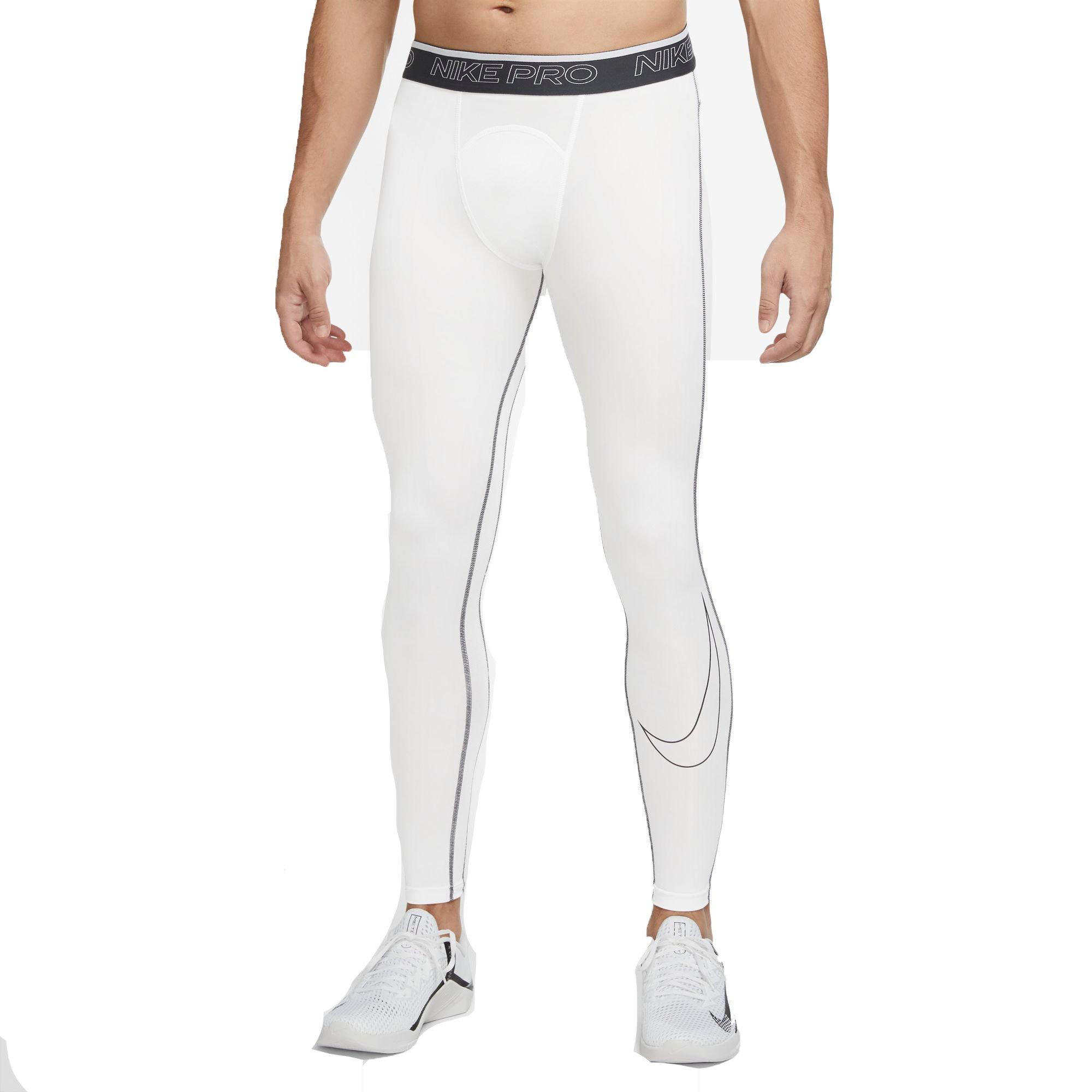 Nike Men's Pro Dri-FIT Compression "White" Leggings